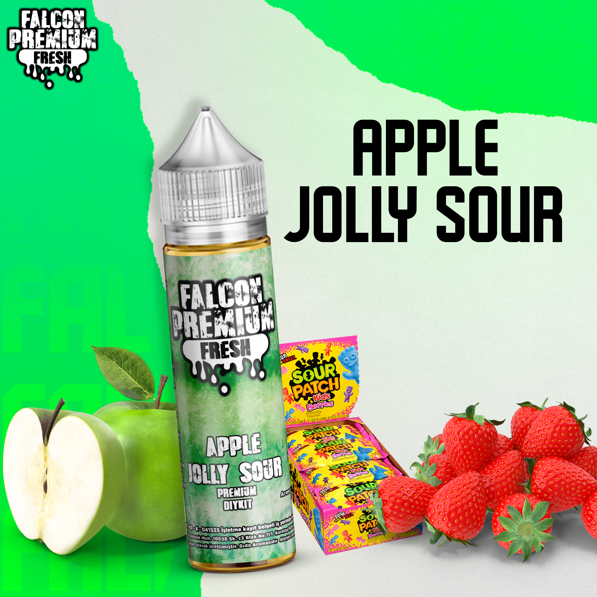 Apple Jolly Sour - Falcon Fresh Series - 30 - 60 ML Diykit