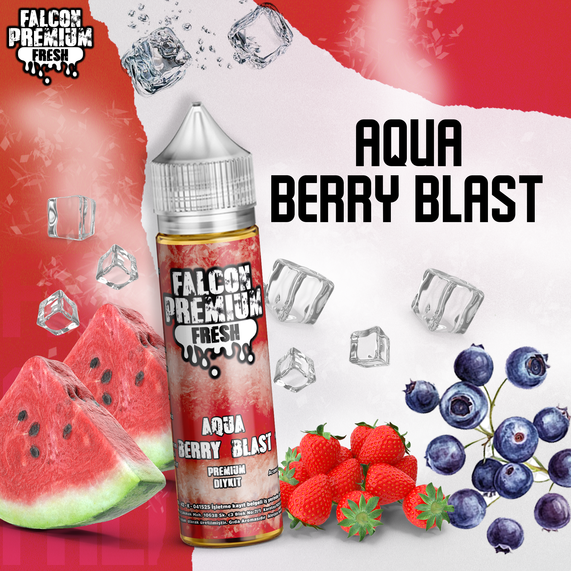 Aqua Berry Blast - Falcon Fresh Series - 30 - 60 ML Diykit