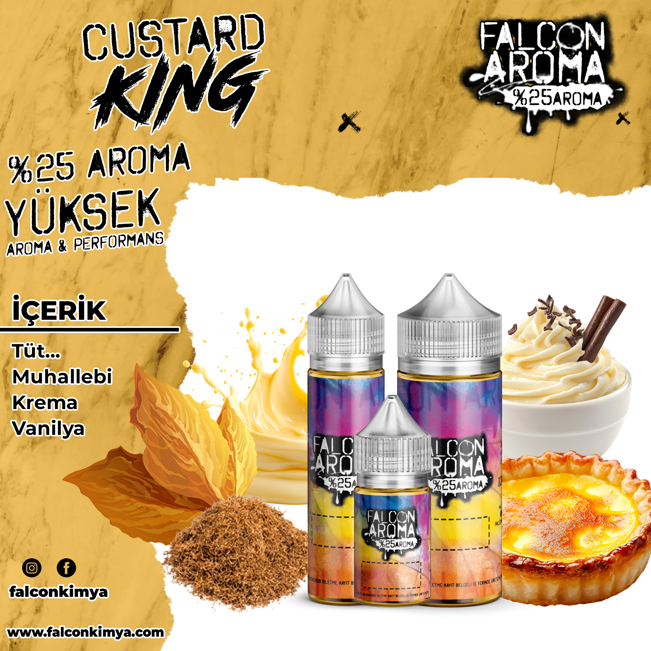 Custard King % 25 Yüksek Aroma Diykit