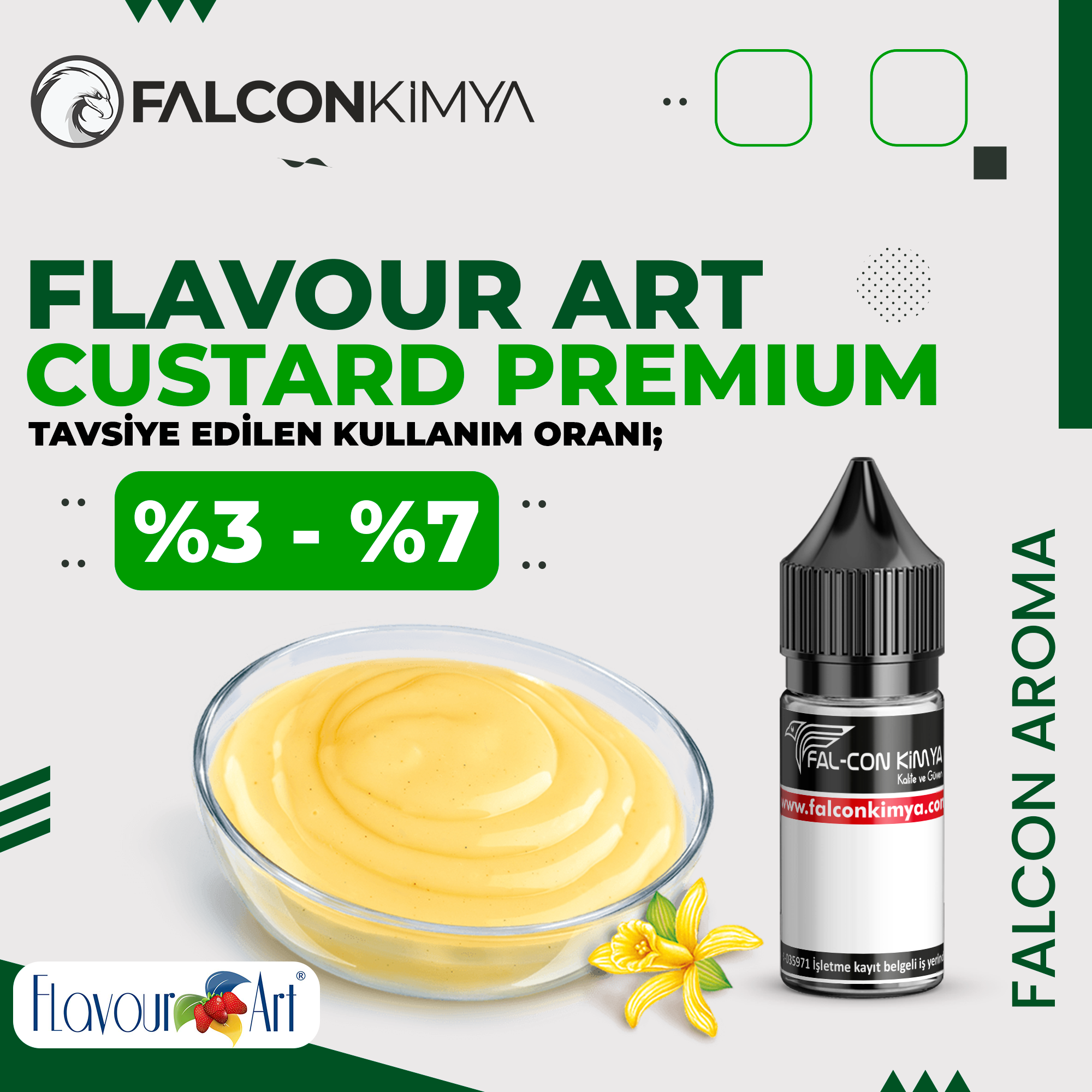 CUSTARD.PREMIUM-FA Flavour Art - Custard Premium Aroma - Görsel 1
