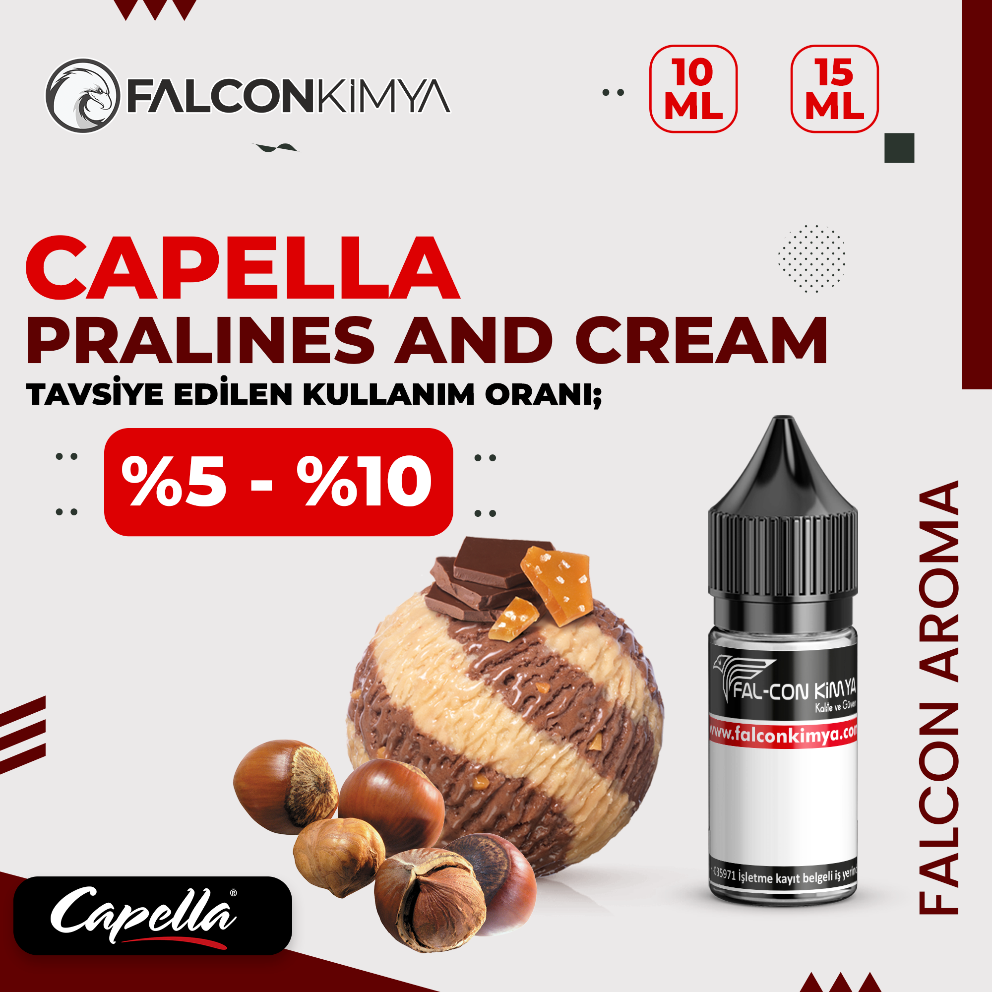 PRALINES.AND.CREAM-CAPELLA Capella - Pralines and Cream 10 ml - Görsel 1