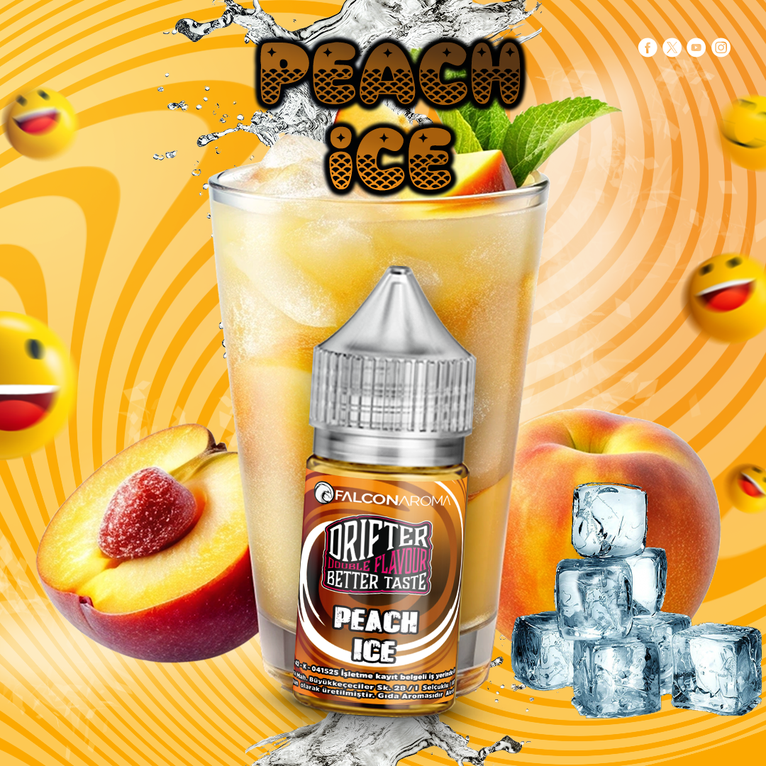 Peach-Ice- Drifter Peach Ice - Drifter Bar Aroma - Görsel 1
